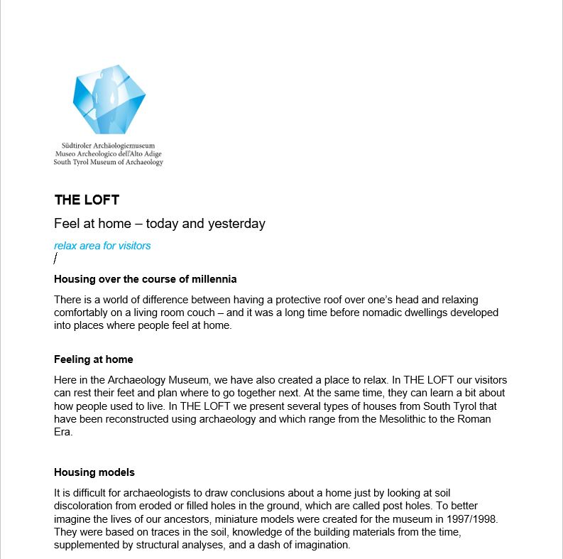 Download Press information THE LOFT (246 KB)